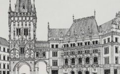 návrh obecního domu od architekta Němce - Český svět 05.04.1907 