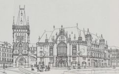 návrh obecního domu od architekta Stibrala - Český svět 05.04.1907 